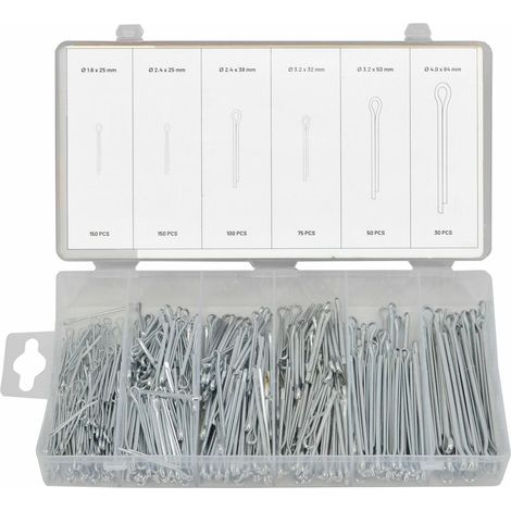 Kit de 555 Pasadores Rectos Awtools Mix - Juego Completo para Talleres, Maquinaria y Aplicaciones Industriales