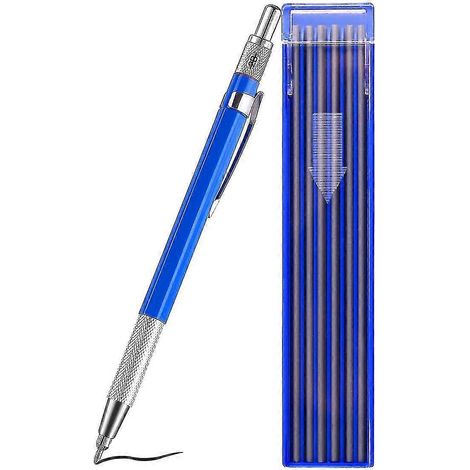 Crayon de soudeur Silver Streak avec 12 recharges rondes argentées, marqueur pour métaux en carbure de tungstène Scrib-xinhan (1/5)