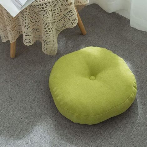 Coussin de chaise rond La famille Bureau Le jardin Coussin décoratif La Cour Tatami Intérieur Extérieur-47cm-Vert (1/5)