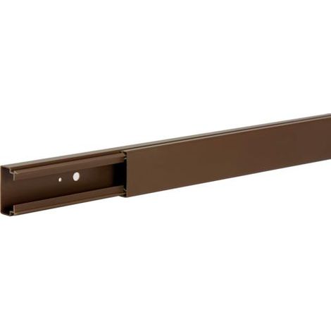 Goulotte Hager lifea PVC 35mm x 20mm – Longueur 2000mm – RAL 8014 marron – Fixation sans agrafe – Section utile 220mm²