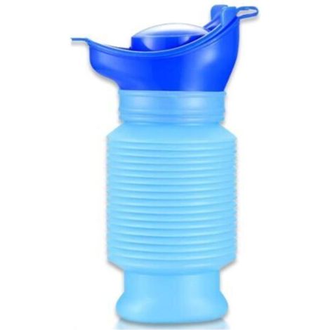 Urinoir rétractable, urinoir portable unisexe de 750 ml, urinoir d'urgence réutilisable, adapté au camping, aux voyages en voiture, aux embouteillages et aux files d'attente.