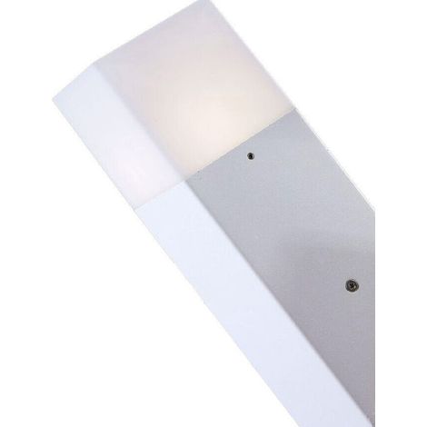 Applique lampada da parete per esterno dal design moderno colore bianco e attacco per lampadine E27