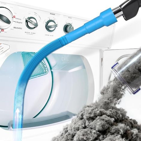 Kit de nettoyage du tuyau d'évacuation du sèche-linge – Accessoire pour aspirateur à peluches bleu (1/5)
