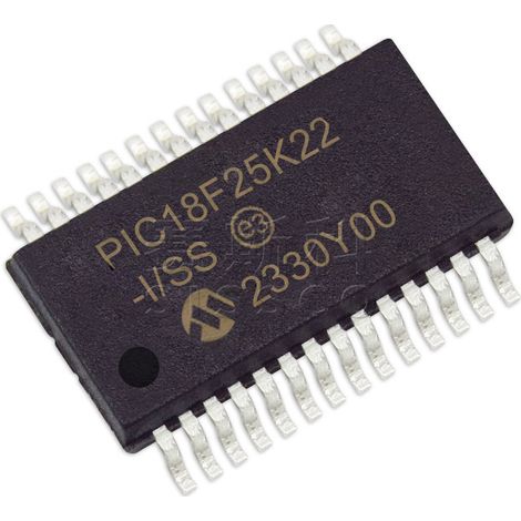 PIC18F25K22-I/SS and PIC18F25K80-I/MM electronic chips, 5 units per pack