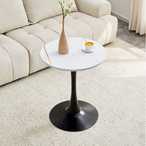 Mesa auxiliar redonda 72 cm MDF y metal OKMYHOME (1/5)