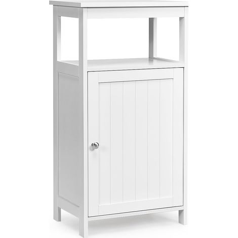 Armario de almacenaje 40 x 30 x 70 cm con balda regulable diseño moderno para baño o salón fabricado en MDF blanco 200012749