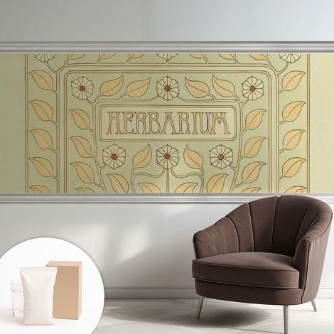 Carta Da Parati Con Design Moderno - Per Rinnovamento Rapido - Non-Woven - Per Interni Moderni Ornamento per piante 250x104 cm (1/5)