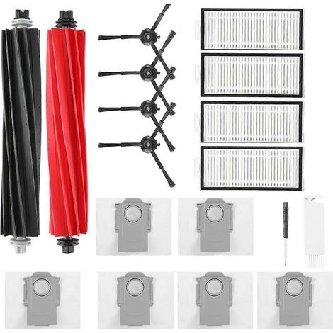 Pièces détachées pour aspirateur robot Q5 Max+ / Q5 DuoRoller+ : brosse principale, filtre HEPA, lingette de nettoyage, sacs à poussière (1/5)