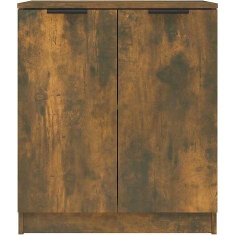 Buffet de Cuisine en Bois d'Ingénierie Couleur Chêne Fumé, Meuble Rangement 60x30x70 cm, Design Moderne pour Salle à Manger et Salon (1/5)