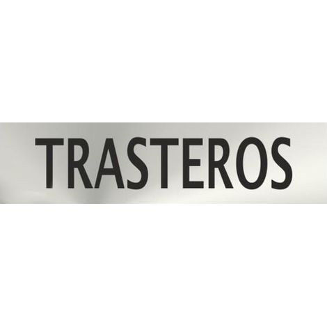 Señal informativa industrial de acero inoxidable Trasteros 50 x 200 mm SEKURECO (1/2)