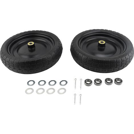 Roues solides de 13 pouces en mousse PU, roulements à Double étanchéité, pneus de remplacement pour chariot, diable, 2 pièces (1/5)