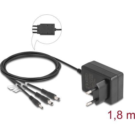 Delock Fuente de alimentaciÃ³n externa CC 3,5 x 1,35 mm, CC 5,5 x 2,1 mm, CC 5,5 x 2,5 mm 5,0 V / 2,0 A / 10,0 W