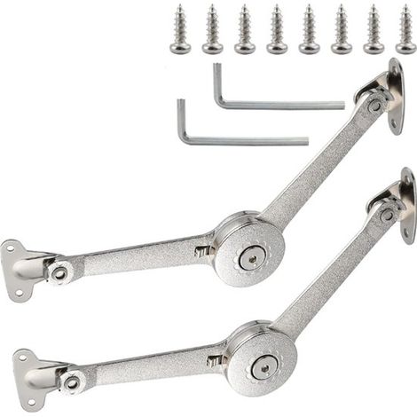 pièces - Charnière à abattant - Charnière pour meuble de cuisine - Charnière pour meuble - Charnière à recouvrement - avec frein - Avec Vis et clé Allen - Alliage de zinc - Nickelé - Charge maximale 1 (1/5)