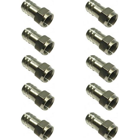 Lot de 10 connecteurs type F en laiton RG6 – male 75Ω Unispectra SC-Fm-6-C.360HEX (1/3)