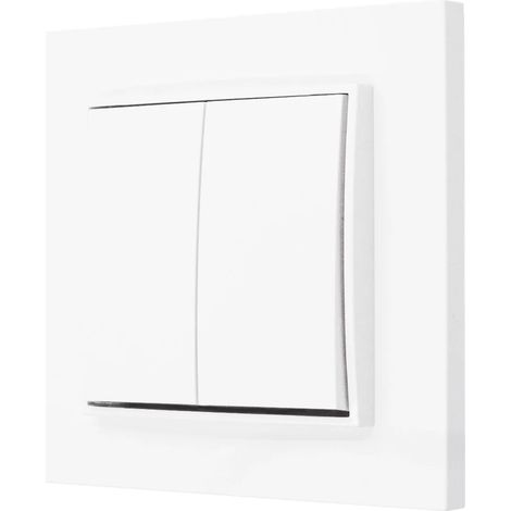 Doppio interruttore con cornice Karlik mini bianca (1/5)