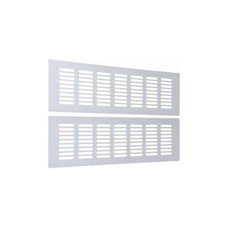 Grille de ventilation rectangulaire pour une ventilation idéale Grille de ventilation rectangulaire 80 x 200mm 2 pcs [blanc]. (1/4)