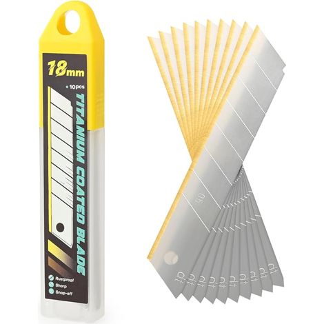 Lames en Titane de rechange Cutter, 18mm, sécables pour cutters, (1/5)