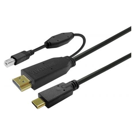 Cavo Vivolink PRO USB C HDMI USB 3.2 Gen 1, 5 m, nero.