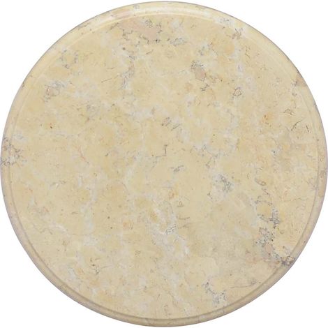 Tischplatte Creme Ø40x2,5 cm Marmor vidaXL
