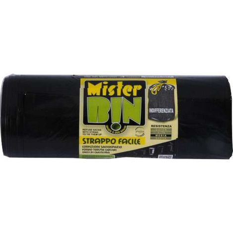Sacco Imm.Legacci Nero 70X110 G 35 Pz 10 Mr.Bin