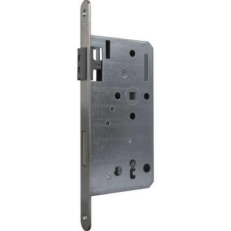 KFV Magnetfallenschloss BB 72mm - Türschloss, Einsteckschloss magnetisch DM 55 Stulp rund, Edelstahl