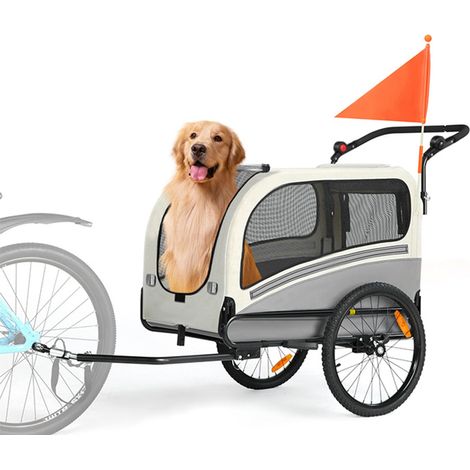 Sepnine 10202NS Pet Trailer 50KG, Maniglia 6 Livelli, Impermeabile, 19" - Grigio Scuro (1/5)