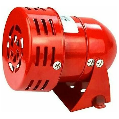Filiyano-Sirène d'alarme extérieure puissante 220 V, 120 dB, fil moteur rouge, klaxon métallique, alarme industrielle pour bateaux (Ruikalucky) (1/4)