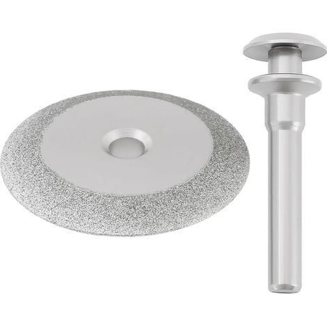 Meule Diamantée Double Face à 45° avec Tige de 6,35mm pour Affûtage de Lames de Tondeuse à Gazon de Tungstène Et Réparation de Filetages (1/5)