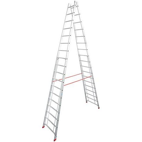 Echelle double H de travail 6,70 H reelle 5,03 Longueur 5,20 marches 2x18 (1/5)