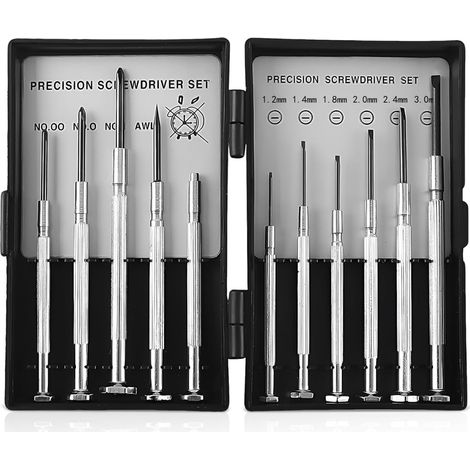 11 Pièces Mini Tournevis pour Réparation de Lunettes, Petit Kit de Précision (1/5)