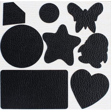 Patch Autocollant Cuir le noir Cuir Patch réparation Autocollant pour canapés, sièges de Voiture, Sacs à Main, Vestes, Patch Autocollant (1/3)