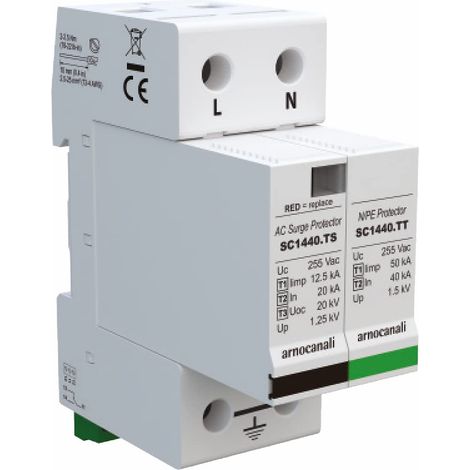 Arnocanali Scaricatore T1+T2 1+1 Poli (1/4)