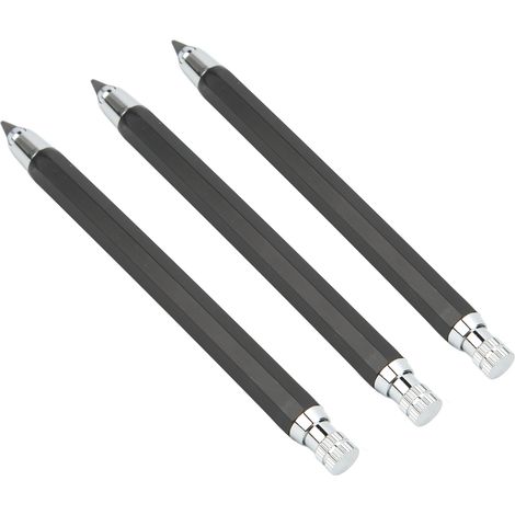 Set mit 3 5,6-mm-Zimmermanns-Druckbleistiften, Markierwerkzeug, schwarze Marker für die Holzbearbeitung (1/5)