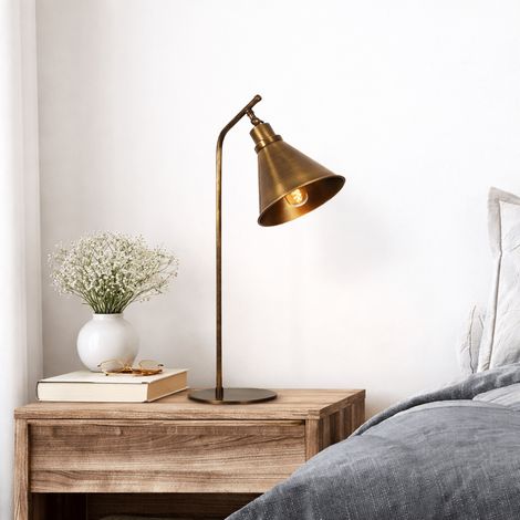 Tischlampe Bronzefarbenes Metall Crimson