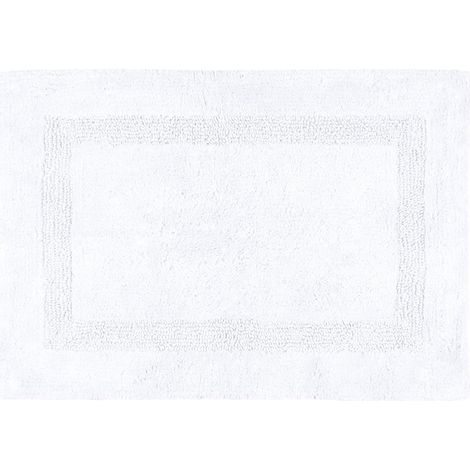 Tapis de bain en coton 50 x 80 cm Blanc (1/2)