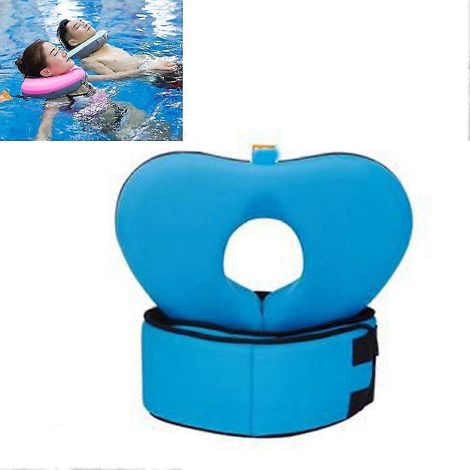Supporto universale per poggiatesta da ufficio, cuscino poggiatesta imbottito regolabile in altezza e angolazione, colore blu. (1/4)