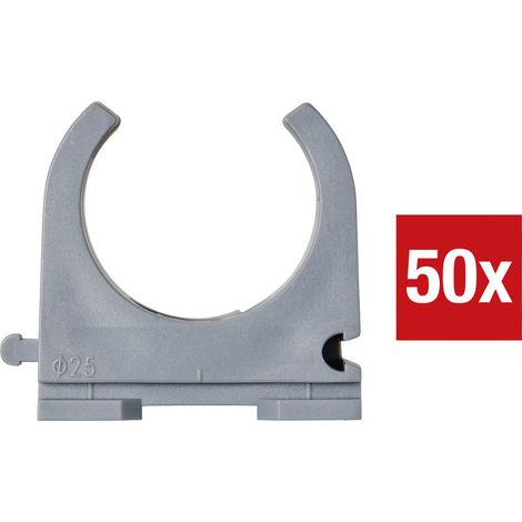 TRU COMPONENTS TC-9859376 Klemmschelle EN25  25 mm Grau 50 St.