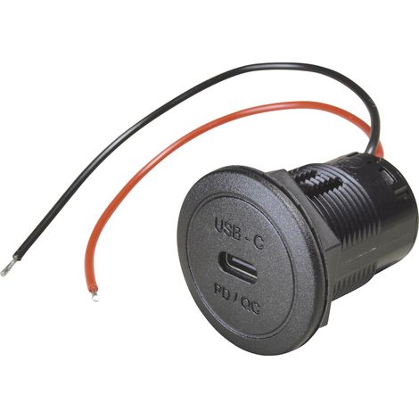 ProCar Power USB-C Einbausteckdose PD/QC EV o. LED max. 50 Watt Belastbarkeit Strom max.=3 A 12 od