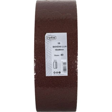 10 bandes de papier de verre 100x690mm.Gr.80 Ratio