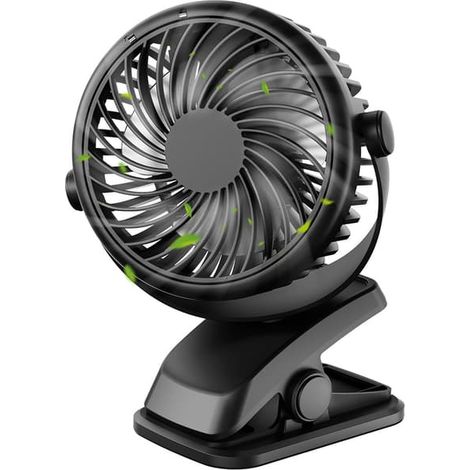 Ventilateur de plage rafraîchissant, 12 heures d'autonomie Ventilateur portable 3 turbines à vent + flux d'air panoramique à 720° Silencieux (30 dB) + Rechargeable (1/5)