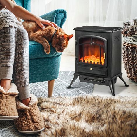 Cheminée Électrique Décorative 1000/2000W, Chauffage d'Appoint avec Protection Surchauffe (1/5)