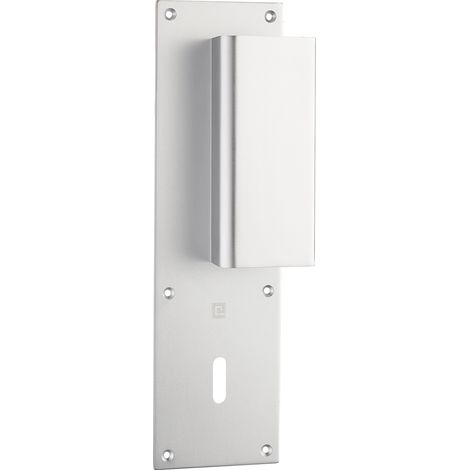 Poignée palière aluminium type Bastille 70x250mm argent clé L - HERACLES - I-231103CLEL