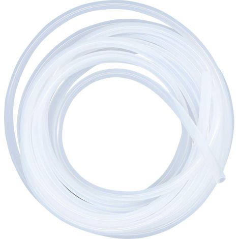 Tuyau flexible en silicone - 12 mm x diamètre extérieur 15 mm - Longueur : 5 m - Convient pour un usage alimentaire - Transparent - Pour transfert d'eau et d'air (1/5)