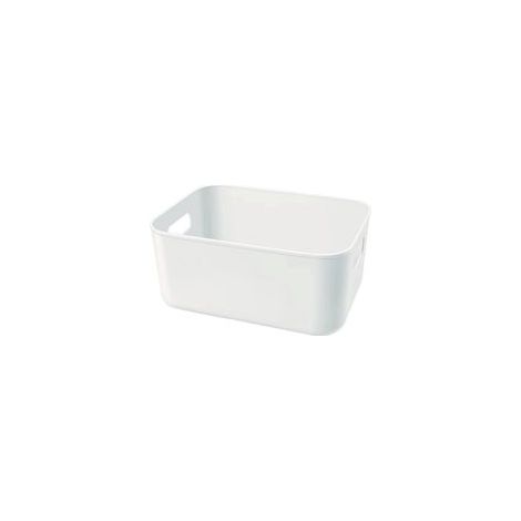 Set mit 3 Aufbewahrungsboxen aus Kunststoff, vielseitig einsetzbar, perfekt zur Organisation von Küchenschränken, kann auch unter dem Bett, unter der Spüle oder im Badezimmer platziert werden (Weiß, -
