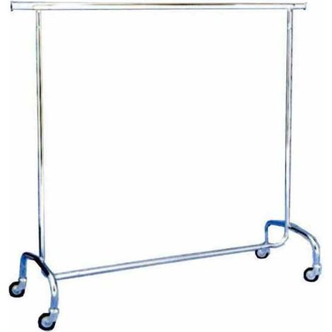 Stender Appendiabiti Acciaio Cromato con Ruote Stand Barra Attaccapanni Carrello