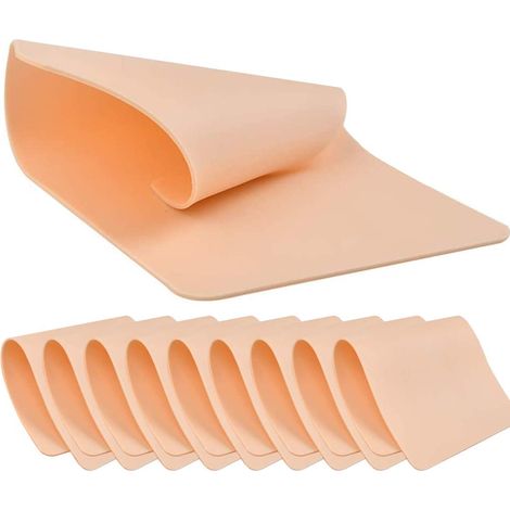 Peau d'entraînement pour tatouage Cyleibe, peau artificielle professionnelle double face pour pochoirs de tatouage temporaire sans motif, 20 cm x 15 cm x 0,1 cm, 10 pièces (20 cm x 15 cm x 0,1 cm) (1/5)