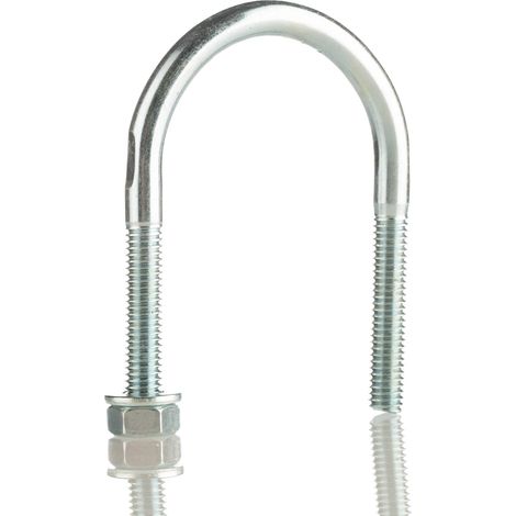 Rs Pro – Boulon en U 34mm – Filetage M6 – Acier zingué – Lot de 10 unités pour fixation robuste