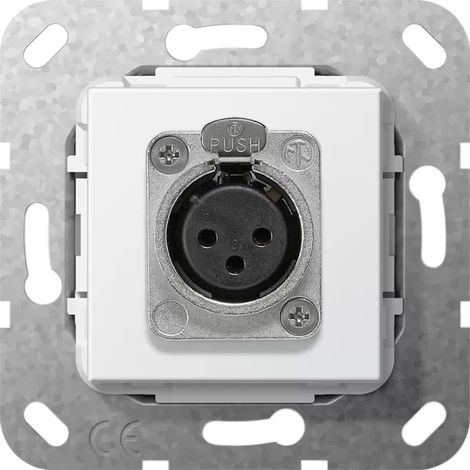 Gira XLR-Buchse D-Serie Einsatz Reinweiß [566703], 5667 03 (1/2)