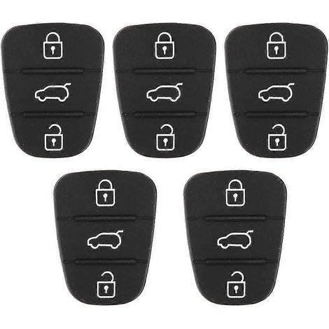 5 almohadillas para botones, almohadillas de goma para botones, cubierta para botones de llave de coche, botones de goma para coche, almohadillas para botones compatibles con Hyundai, almohadillas par (1/5)
