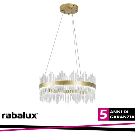 Lampada sospensione Rabalux Mabel LED 36W Ø58 oro vetro (1/3)